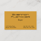 レースのようなTigress 名刺 (裏面)