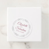 レースのようシルバー縁どダスティバラ&ホワイトシック結婚ズ フェイバータグ (インサイチュ)