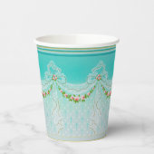 レースのようスワッグボーノットバラガーランズフローラ結婚ズ 紙コップ (左)
