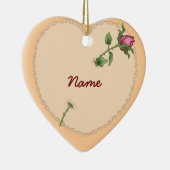 レースのようハートカスタムバラオーナメント セラミックオーナメント (右)