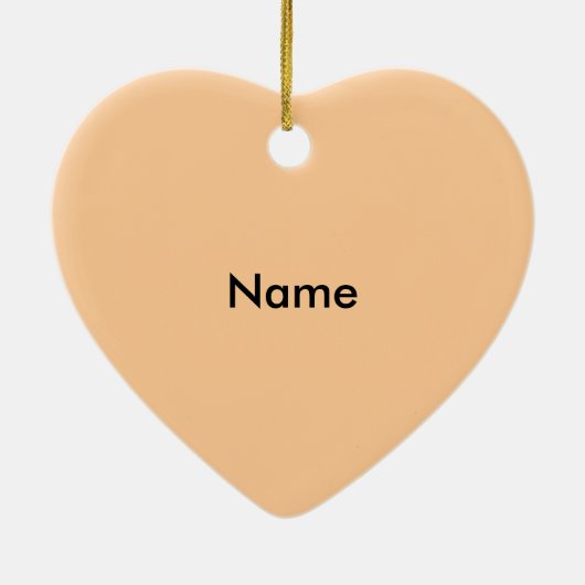 レースのようハートカスタムバラオーナメント セラミックオーナメント (裏面)