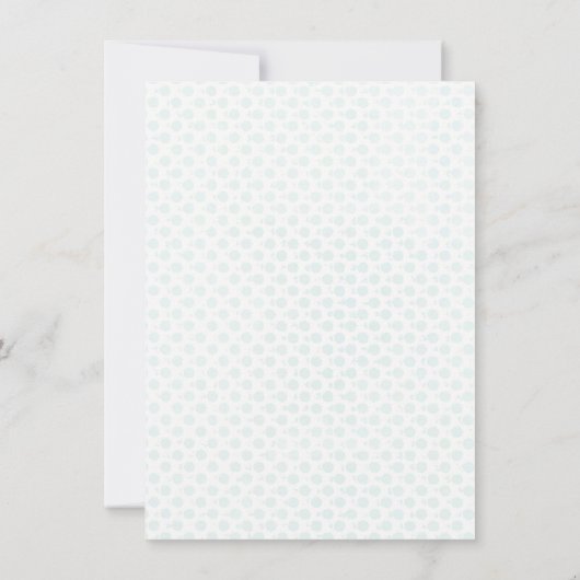 レースのようベビーボトル男女兼用シャワー 招待状 (裏面)