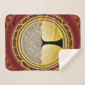 レースのよう命の木 シェルパブランケット (正面(横))