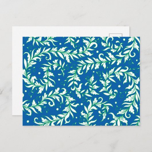 レースのよう葉青と緑 ポストカード (正面/裏面)
