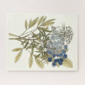 レースのよう葉 – 花と緑 ジグソーパズル (横)