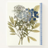 レースのよう葉 – 花と緑 ノートブック (裏面)