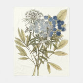 レースのよう葉 – 花と緑 フリースブランケット (正面)