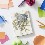 レースのよう葉 – 花と緑 iPad PROカバー<br><div class="desc">葉レースのよう不明。緑に青い色合いの花が特徴。</div>