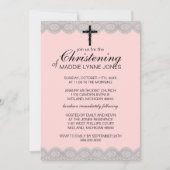 レースのよう《キリスト教》洗礼式や命名式、バプテスマ又は献身招待状 招待状 (正面)