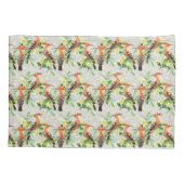 レースのエキゾチックな鳥 枕カバー (裏面-左)