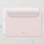 レースのエッジングの写真の誕生の発表 案内状 (裏面)