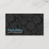 レースのエレガントな美容院の名刺 名刺 (正面)