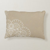 レースのオーナメントが付いているレトロの背景 アクセントクッション (裏面)