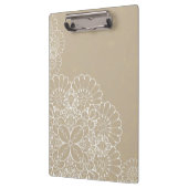 レースのオーナメントが付いているレトロの背景 クリップボード (左)