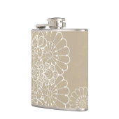 レースのオーナメントが付いているレトロの背景 フラスク (左)