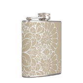 レースのオーナメントが付いているレトロの背景 フラスク (右)