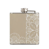 レースのオーナメントが付いているレトロの背景 フラスク (裏面)
