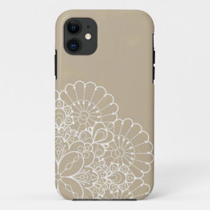 レースのオーナメントが付いているレトロの背景 iPhone 11 ケース