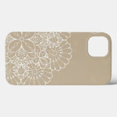 レースのオーナメントが付いているレトロの背景 Case-Mate iPhoneケース (裏面 (横))