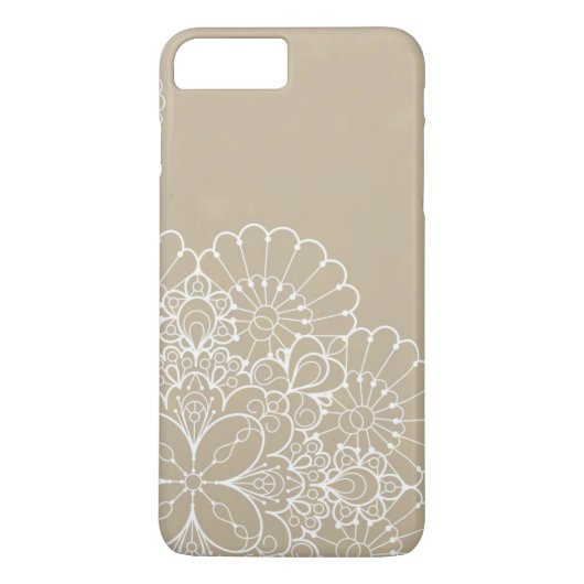 レースのオーナメントが付いているレトロの背景 Case-Mate iPhoneケース (裏面)