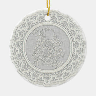 レースのオーナメント セラミックオーナメント