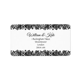 レースのカスタムウェディング差出人住所ラベル ラベル