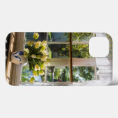 レースのカーテンとチューリップのある窓 Case-Mate iPhoneケース (裏面 (横))