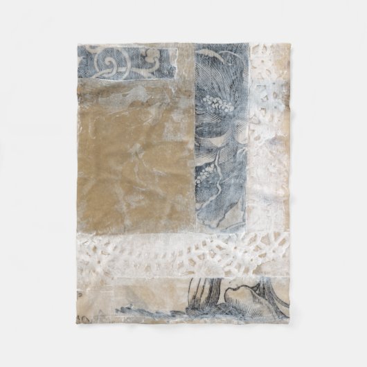 レースのコラージュII フリースブランケット (正面)