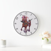 レースのサラブレッドが勝者だ ラージ壁時計 (ホーム)