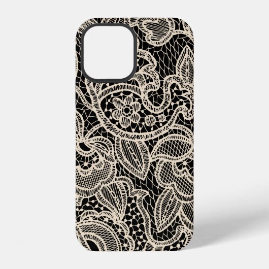 レースのシームレス パターン iPhoneケース (裏面)