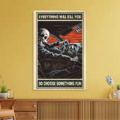 レースのスケルトンすべてがあなたを殺すキャンバス キャンバスプリント (インサイチュ (リビング))