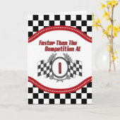 レースのテーマ1歳の誕生日 カード (黄色い花)