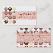 レースのトラッフルチョコレート砂糖菓子の名刺 名刺 (正面/裏面)