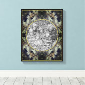 レースのハイドレンチア フレーム オリジナル写真から作成 お好きな写真で作成 キャンバスプリント (インサイチュ (ウッドフロア))