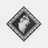 レースのハロウィーンを持つホワイト幽霊の女性 スタンダードランチョンナプキン (角)