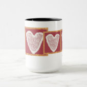 レースのハートのマグ マグカップ (中央)