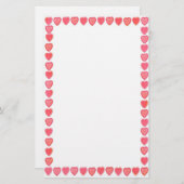 レースのハートの文房具 便箋 (正面/裏面)