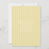 レースのバターイエロー ベビーシャワー 招待状 (裏面)