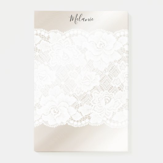 レースのピンク ポストイット (正面)