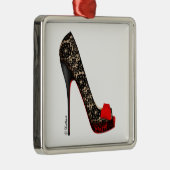 レースのプラットホームののぞき見のつま先のオーナメント メタルオーナメント (右)