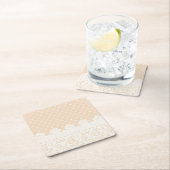 レースのボーダー スクエアペーパーコースター (インサイチュ)