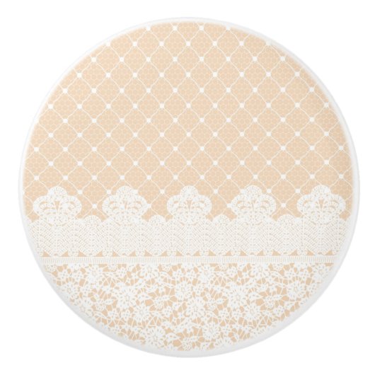 レースのボーダー セラミックノブ (正面)