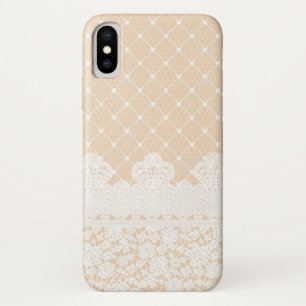 レースのボーダー iPhone X ケース