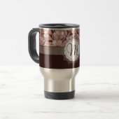 レースのモノグラムが付いている桜 トラベルマグ (正面左)