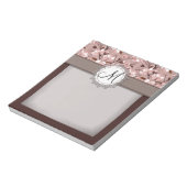レースのモノグラムが付いている桜 ノートパッド (回転)