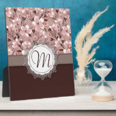 レースのモノグラムが付いている桜 フォトプラーク (側面)