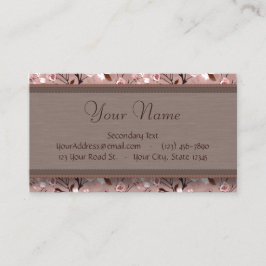 レースのモノグラムが付いている桜 名刺