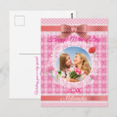 レースのリボン ハッピー・マザーズ・デイ・ポストカード ポストカード (正面/裏面)