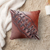 レースの上の終わりのクールなヴィンテージのフットボールの枕 クッション (ブランケット)