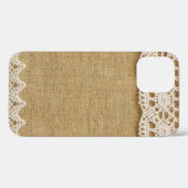 レースの付いたバーラップ Case-Mate iPhoneケース (裏面 (横))